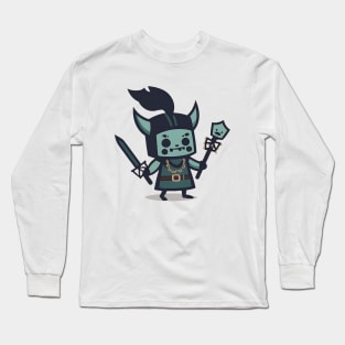 Cat Cleric Warrior DM Gift TTRPG Long Sleeve T-Shirt